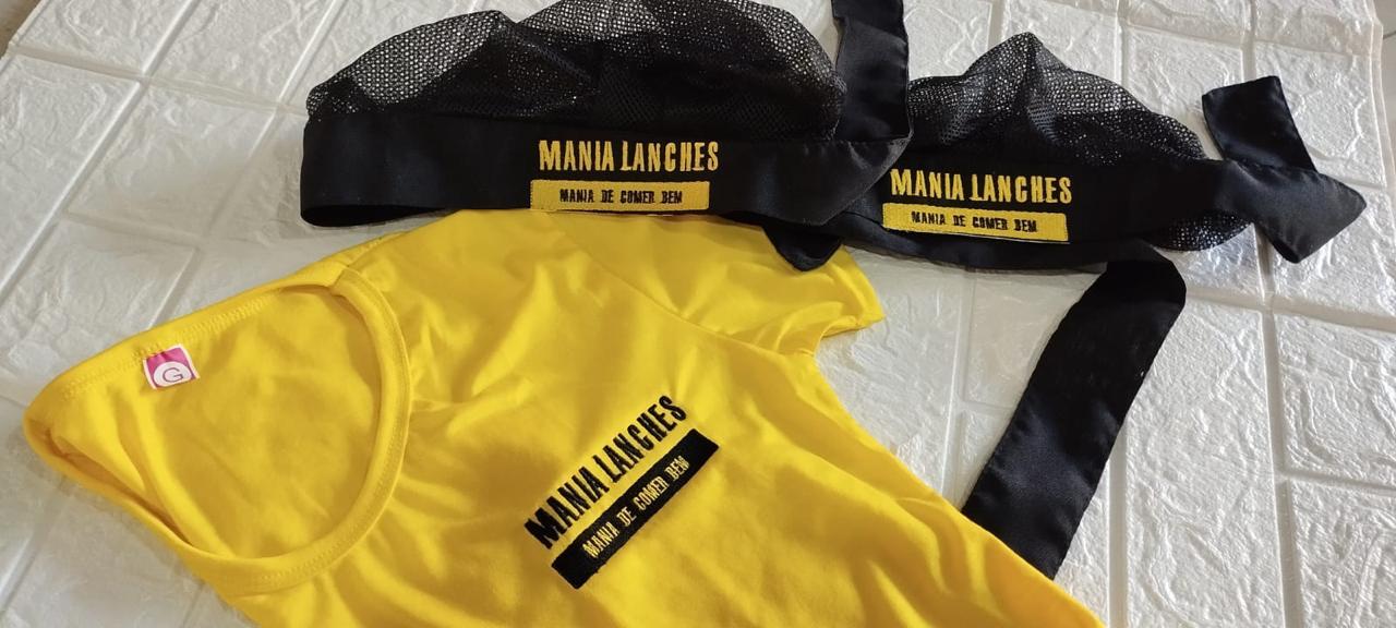 Mania Lanches — bandana + camiseta